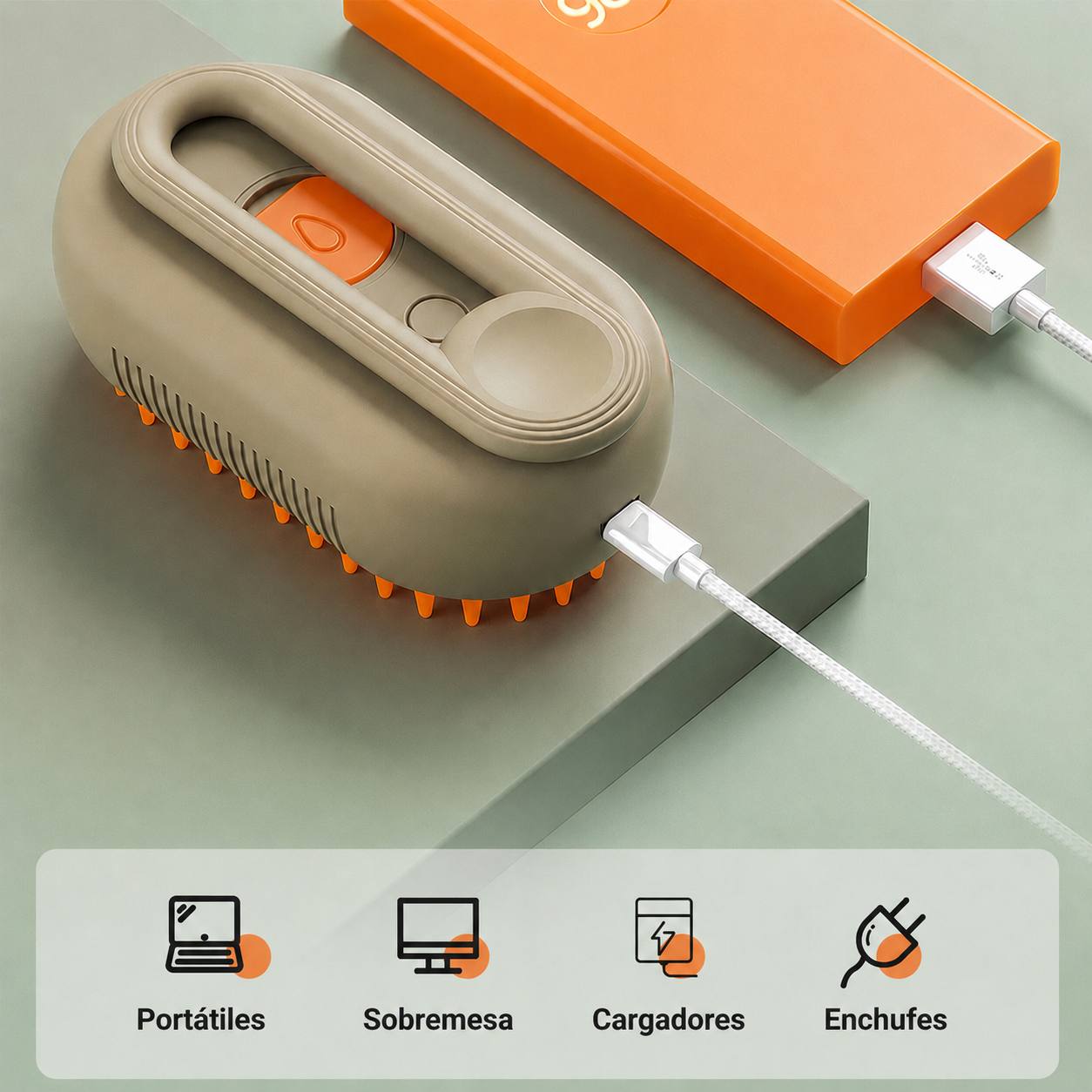 Cepillo de Vapor 3 en 1